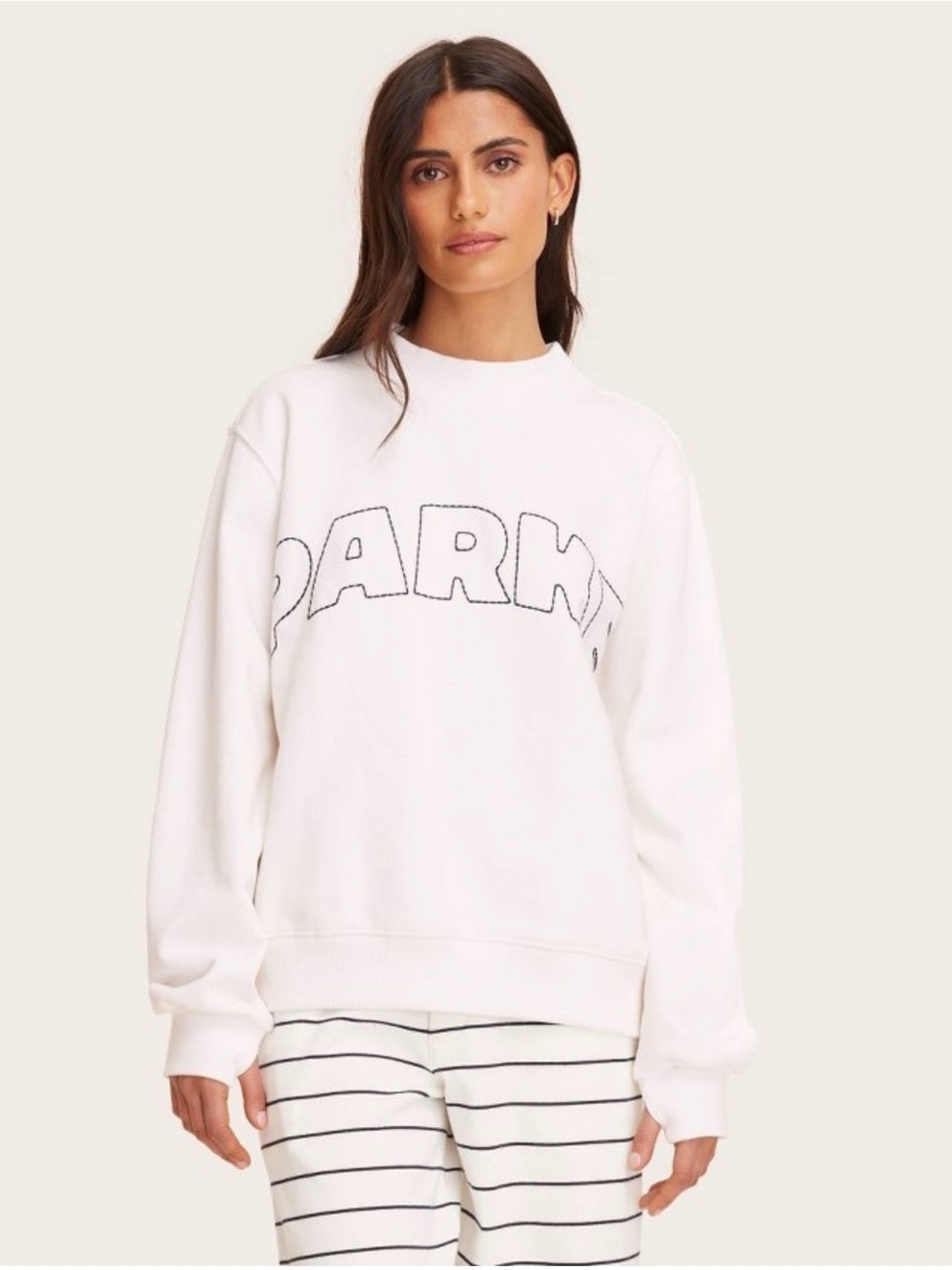 NWT- PARKE X Target Collab Mockneck pullover Cream L/XL